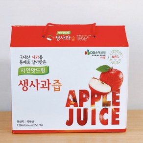 [자연맛드림] 생사과즙 50포 / HACCP(해썹)인증 사과즙, 50개, 100ml