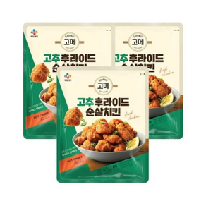 CJ 고메 순살치킨 고추크런치 450g, 3개