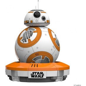 Spheo의 RC로봇 오리지널 BB-8(드로이드 설명서 없음), 1개, 오랜지 하얀색