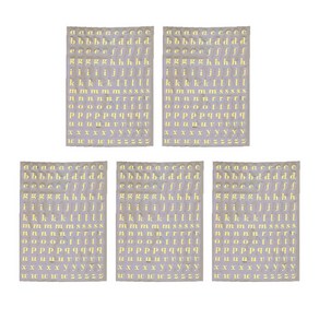 보석 십자수 공구 5Pcs 3mm 알파벳 문자 Chunky 반짝이 에폭시 수지 장식 스티커 Engkish 편지 번호 UV 충전, [05] 5, 1개