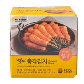 노브랜드 별미총각김치 1.5kg, 종이박스포장, 1개