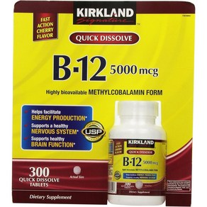 Kirkland Signature Quick Dissolve B-12 5000 mcg 300 Tablets