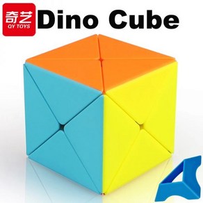 QiYi 매직 큐브 스큐브 미러 SQ1 3x3 2x2 4x4 5x5 피라미드 스페셜 스피드 퍼즐 3x3x3, Dino stickeless