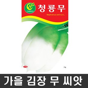 청농 청룡무 15g 김장씨앗 무씨앗 가을씨앗, 1개