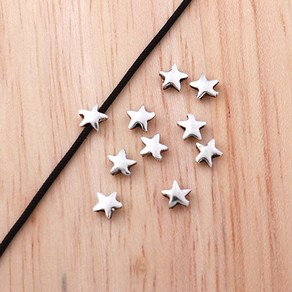 비즈아이 [8-530-15]순은펜던트 별통과형4mm 4mm 내경1.2mm 실버925 1개