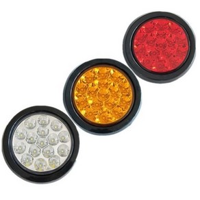 지노기업/원형데루등/12V/24V LED 데루등/2구/3구/C-000/트레일러/추레라/샷시/윙바디/카고/화물차/대형트럭/테일램프/LED 데루등/후미등/개조용/캠핑카/캠핑/데루등, 1개