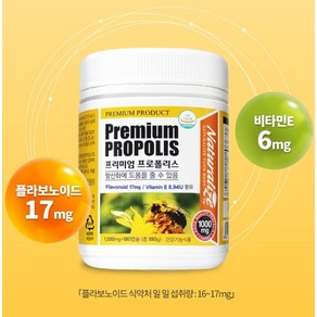 프리미엄 프로폴리스 1000 1000mg x 180캡슐 플라보노이드, 180정, 1개