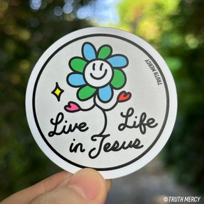 Live Life in Jesus 생명의 삶 스몰 조각스티커 트루스머시 크리스천 굿즈