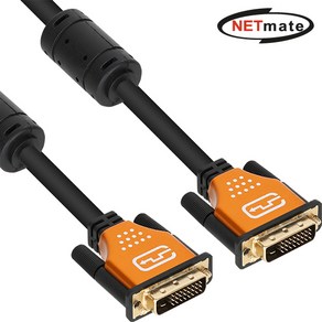 넷메이트 NMC-DD100GZ DVI-D 듀얼 Gold Metal 케이블 10m, 1개