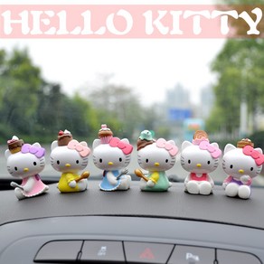 Hello kitty 헬로키티 차량 장식 피규어 장식품 6종세트, 1개, 쿠키6종