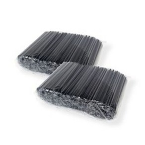 스트롱팩토리 개별포장 일자빨대 검정 25cm 500개입, 20개