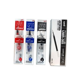 유니볼 원 볼펜 리필심 UMR-S38 0.38mm /10개입 1세트-1651013, 블루, 본상품선택