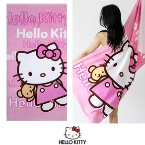 Hello Kitty 헬로키티 키티 바스76 바스타올 350g 76x152cm, 핑크, 1개