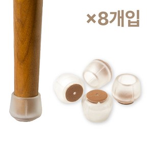 체어서퍼 의자발커버 프리사이즈 투명 M (허용범위 2.5cm~2.9cm)