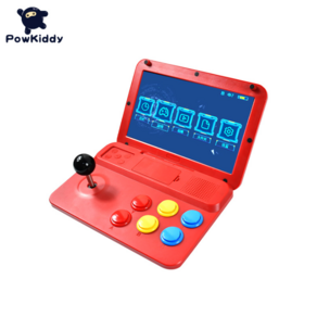 POWKIDDY A13 10인치 미니 휴대용 레트로 게임기 신형 플립 오락기, 01 RED 32GB