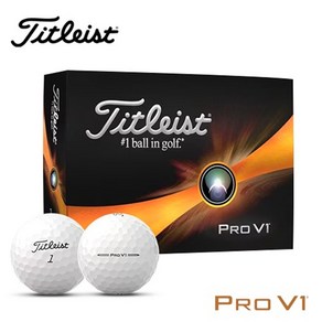 올타임25시 무료인쇄가능 3피스 정품 타이틀리스트 PRO V1 골프공선물, 화이트, 12개입, 1개