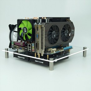 풀투명 ITX ATX 데스크탑 오픈형 테스트 PC케이스