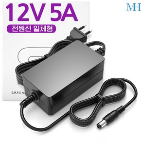 명호전자 12V5A 아답터 전원선일체형 (ANY1250C-1) DC 12V 5A 어댑터