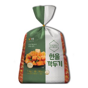 한울 깍두기 1kg 국산 무 반찬 포장김치, 1개