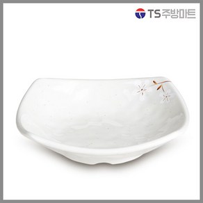 [돌산멜라민] 안개꽃연마블 사각찬사라(DS-6510 DS-6511 DS-6512 DS-6513) - 찬기 구프 쿠프 (업소용그릇 멜라민그릇 예쁜그릇 식당접시 멜라민볼 멜라민찬기), 6512 - 5.5