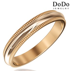 도도쥬얼리 밀그레인 반지 커플링 3mm 14k GOLD