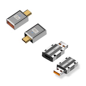 USB A to C + USB C to A 변환 이어폰 OTG 고속 젠더 120W 10Gbps 2종, 1개