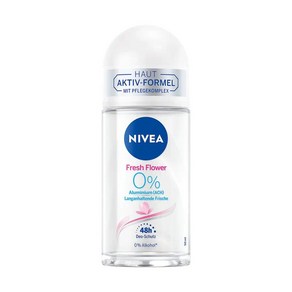 [독일직구] Nivea 니베아 프레시 플라워 데오도란트 롤온 50ml FRESH FLOWER DEO ROLL-ON, 1개