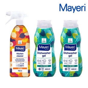[마이에리] 올인원 식기세척기 액상 세제 600ml 2개+키친클리너 750ml 1개