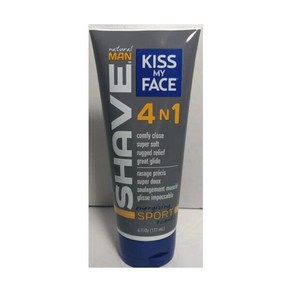 Kiss My Face 키스 마이 페이스 쉐이브 내추럴 맨 스포츠 4 모이스처 크림 6oz 단종, 1개