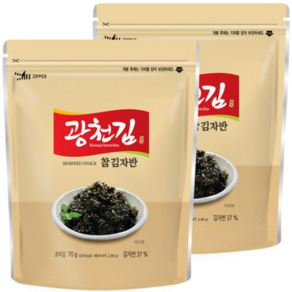 광천김 참 김자반, 70g, 2개