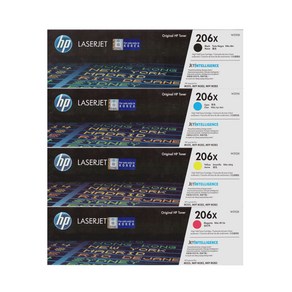 HP 정품토너 206X 대용량 4색 세트 (W2110X W2111X W2112X W2113X) - M255nw M255dw M282nw M283fdn M283fdw 레이저 프린터용, HP 정품토너 NO.206X [대용량/1세트], 1개