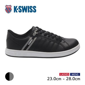 K-SWISS 스니커즈 남녀공용 로우 컷 BLACK×GRAY KS300 출근 통학용