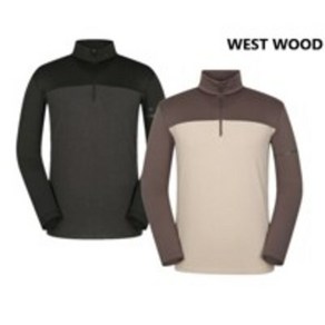 웨스트우드 WESTWOOD 부드럽고 도톰한 기모소재의 남성 소매포인트 배색 집업 티셔츠 WM4MCTS319