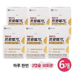 종근당 프로메가 알티지 오메가3 듀얼 30정 x 2개입, 30회분, 6박스