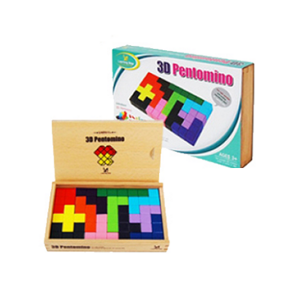 러닝스텝 러닝스텝 칼라 입체펜토미노(3D Pentomino) 고급 원목 보관함