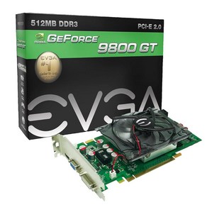 EVGA nVidia GeFoce 9800GT 512MB DDR3 VGADVIHDMI PCI-Expess 비디오 카드 512-P3-N987-TR 414959