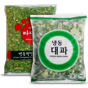 냉동 대파 1kg + 청양 고추 1kg /라면/찌개/볶음, 1개