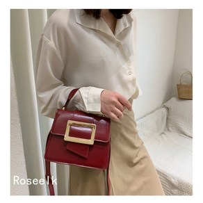 Roseelk 여성 미니 스퀘어백 크로스백 숄더백