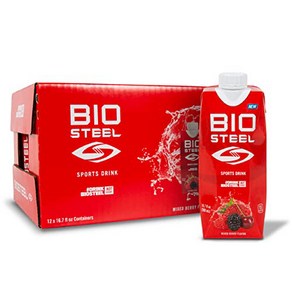 BioSteel Spots Dink Suga-Fee with Essential E BioSteel 스포츠 음료 무설탕 필수 전해질 함유 혼합 베리 16.7 액량 온, 12개