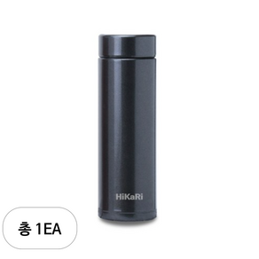 HiKaRi 슬림 미니 보온보냉 스텐 텀블러, 블랙, 300ml, 1개