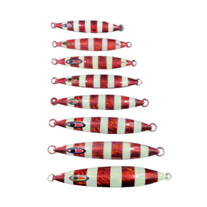 오로라 메탈 야광 지그 갈치 대구 슬로우 지깅, 200g, 레드, 1개