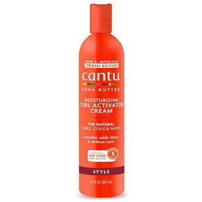 Cantu 모이스처라이징 컬 액티베이터 크림 천연 모발용 순수 시어 버터 함유 354.9ml12온스 2팩 포장은 다를 수 있음 157606