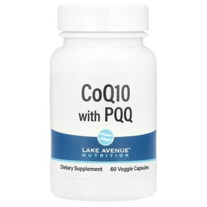 LAN 레이크 에비뉴 뉴트리션 CoQ10 코큐텐 100mg PQQ 10mg 60정 베지캡슐 유비퀴논 피롤로 퀴놀린 퀴논 HPMC 함유, 1개