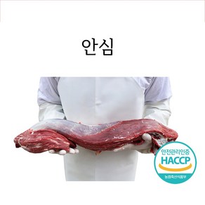 한우 안심 500g 로스트 세절/덩어리, 1등급 안심 500g 덩어리, 1개