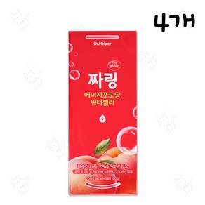 짜링 에너지 포도당 워터젤리 복숭아맛, 4개, 100g