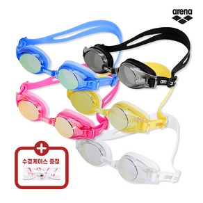 아레나 A4AC1AG39 AGW-390J 어린이수경 아동 미러패킹 물안경 [케이스증정], BLU(블루), 1개