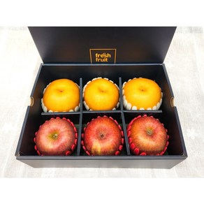 [사과/배 혼합세트] 설명절 과일선물세트 [사과6+배6] 고급상자포장 6kg 제수용 선물용, 1개, 4호 선물용 사과+배 혼합 3kg (6과)