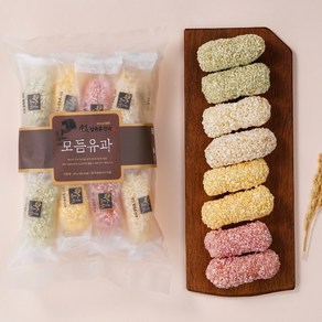 신궁전통한과 모듬유과 128g(찹쌀 달콤한유과 레드 뽕잎 단호박) (16개입)