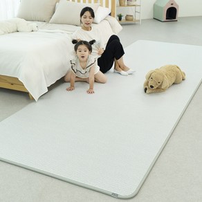 제로벨 말랑 PVC 놀이방매트 복도형 점보특대형 110x300cm 15T 아이방 거실 층간소음매트, 말랑 울스트라이프_그레이