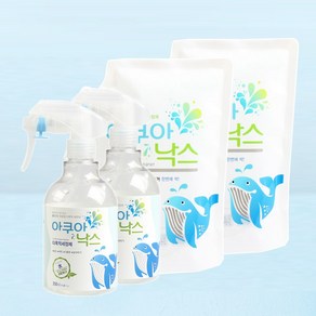 아쿠아낙스 350 2개+리필500ml 2개 다목적 크리너 (살균 탈취 세정) 전해수 알칼리이온수